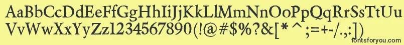 BeryliumBold Font – Black Fonts on Yellow Background