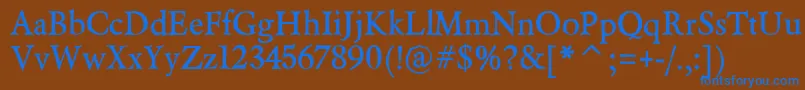 BeryliumBold Font – Blue Fonts on Brown Background