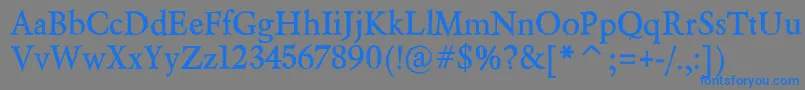 BeryliumBold Font – Blue Fonts on Gray Background