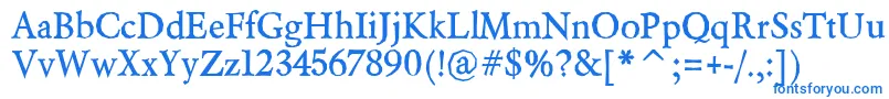 BeryliumBold-Schriftart – Blaue Schriften auf weißem Hintergrund