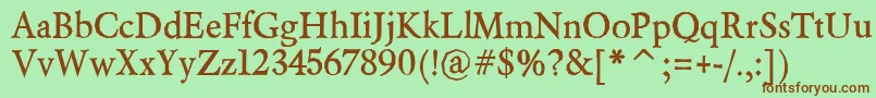 BeryliumBold Font – Brown Fonts on Green Background