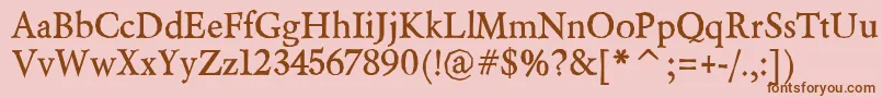 BeryliumBold Font – Brown Fonts on Pink Background