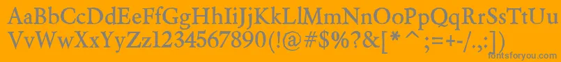 フォントBeryliumBold – オレンジの背景に灰色の文字