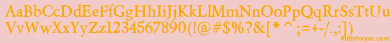 BeryliumBold Font – Orange Fonts on Pink Background