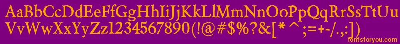 BeryliumBold Font – Orange Fonts on Purple Background