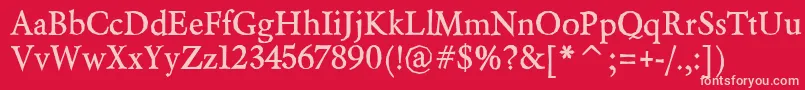 BeryliumBold Font – Pink Fonts on Red Background