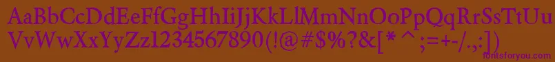 BeryliumBold Font – Purple Fonts on Brown Background