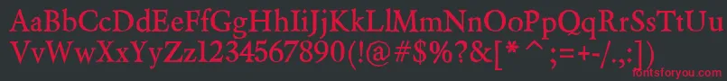 BeryliumBold Font – Red Fonts on Black Background