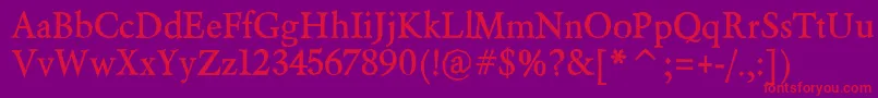 BeryliumBold Font – Red Fonts on Purple Background