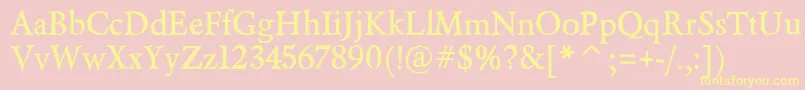 BeryliumBold Font – Yellow Fonts on Pink Background