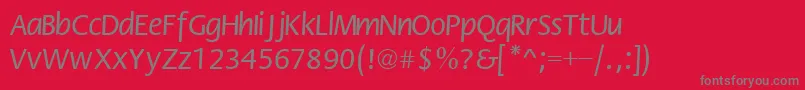 Flowerc Font – Gray Fonts on Red Background