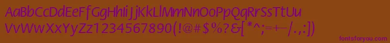 Flowerc Font – Purple Fonts on Brown Background