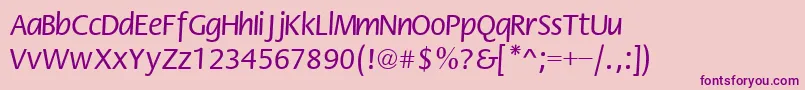 Flowerc Font – Purple Fonts on Pink Background