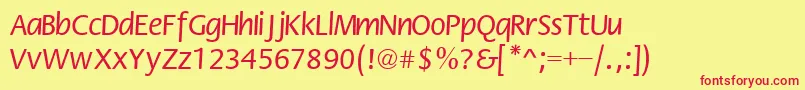 Шрифт Flowerc – красные шрифты на жёлтом фоне