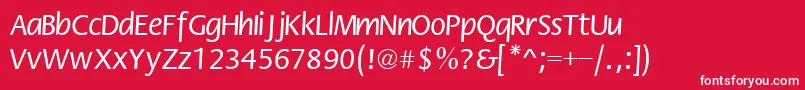 Flowerc Font – White Fonts on Red Background