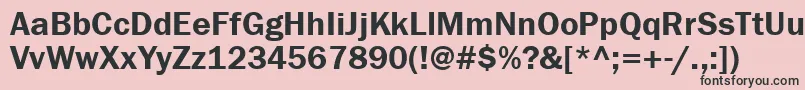 フォントFranklingothdemictt – ピンクの背景に黒い文字
