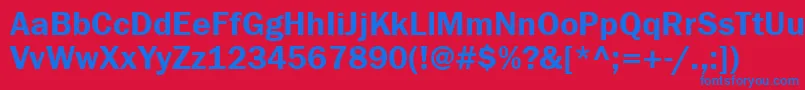 Franklingothdemictt Font – Blue Fonts on Red Background