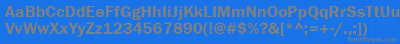 フォントFranklingothdemictt – 青い背景に灰色の文字