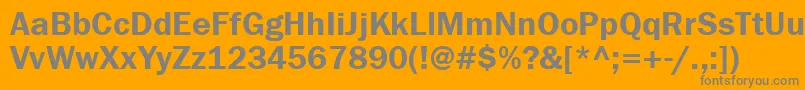 フォントFranklingothdemictt – オレンジの背景に灰色の文字
