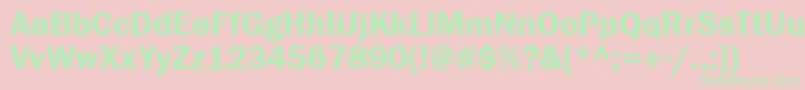 Franklingothdemictt Font – Green Fonts on Pink Background