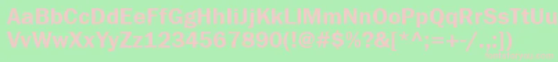 フォントFranklingothdemictt – 緑の背景にピンクのフォント