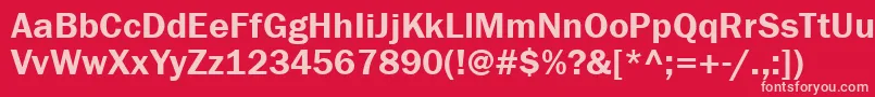 Franklingothdemictt Font – Pink Fonts on Red Background