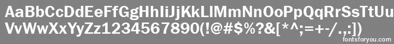 フォントFranklingothdemictt – 灰色の背景に白い文字