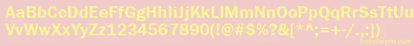 Franklingothdemictt Font – Yellow Fonts on Pink Background