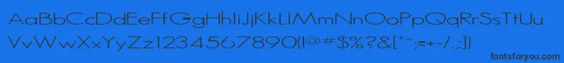 Rssansserif Font – Black Fonts on Blue Background