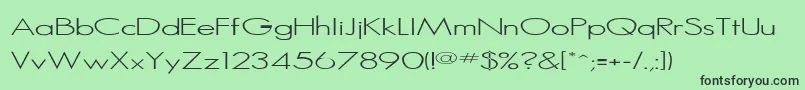 フォントRssansserif – 緑の背景に黒い文字