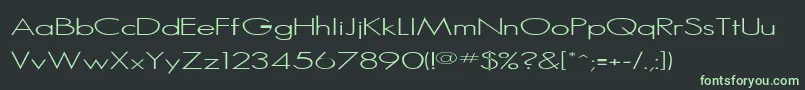 Rssansserif Font – Green Fonts on Black Background