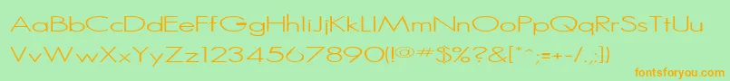 Rssansserif Font – Orange Fonts on Green Background