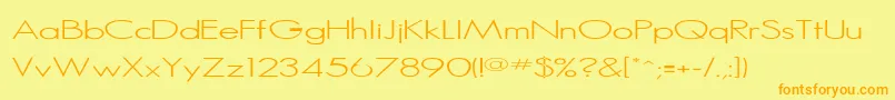 Rssansserif Font – Orange Fonts on Yellow Background