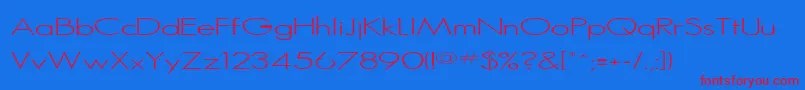 Rssansserif Font – Red Fonts on Blue Background