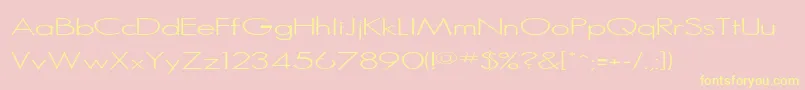 Rssansserif Font – Yellow Fonts on Pink Background