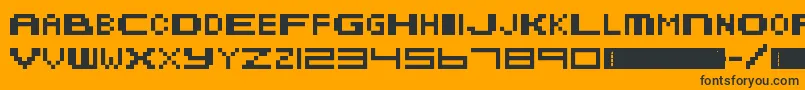 MetroidFusion Font – Black Fonts on Orange Background