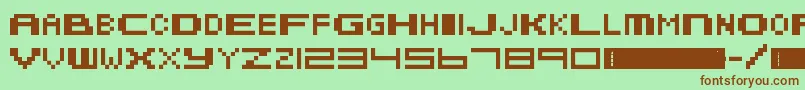 MetroidFusion Font – Brown Fonts on Green Background