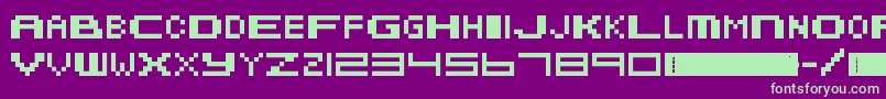fuente MetroidFusion – Fuentes Verdes Sobre Fondo Morado