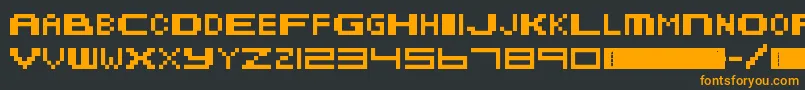 MetroidFusion Font – Orange Fonts on Black Background