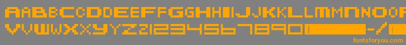 Fonte MetroidFusion – fontes laranjas em um fundo cinza