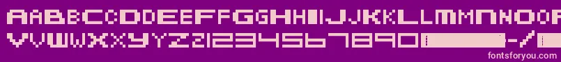 MetroidFusion-Schriftart – Rosa Schriften auf violettem Hintergrund