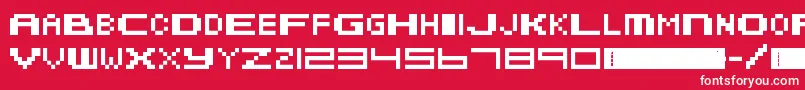 MetroidFusion Font – White Fonts on Red Background