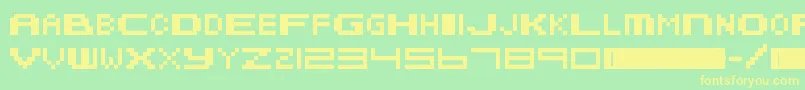 fuente MetroidFusion – Fuentes Amarillas Sobre Fondo Verde