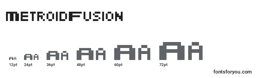Размеры шрифта MetroidFusion