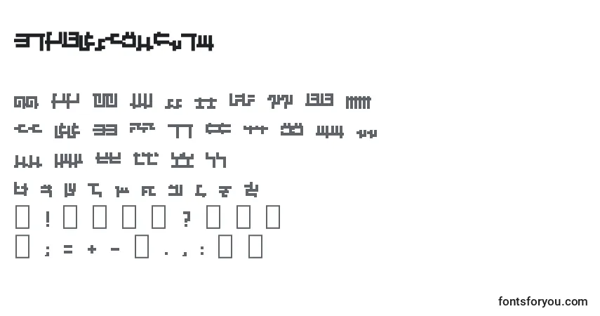 Schriftart Mobilekruptos – Alphabet, Zahlen, spezielle Symbole