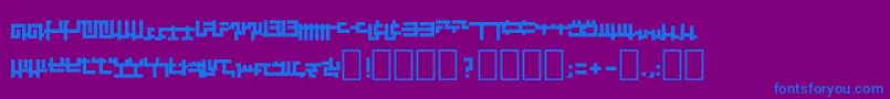 フォントMobilekruptos – 紫色の背景に青い文字