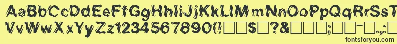 LorenzoRegular Font – Black Fonts on Yellow Background