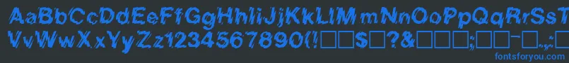 LorenzoRegular Font – Blue Fonts on Black Background