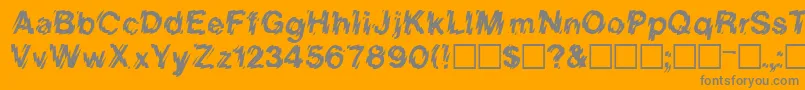 フォントLorenzoRegular – オレンジの背景に灰色の文字