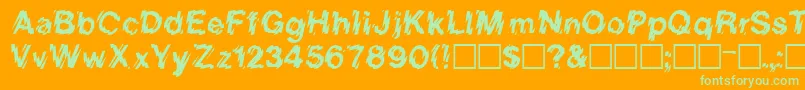 LorenzoRegular Font – Green Fonts on Orange Background